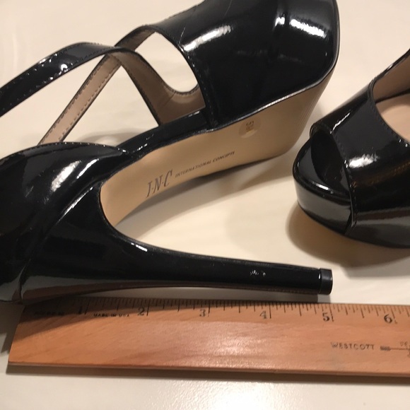 INC Patent Leather Heels With Crisscrossed Straps - Picture 5 of 8